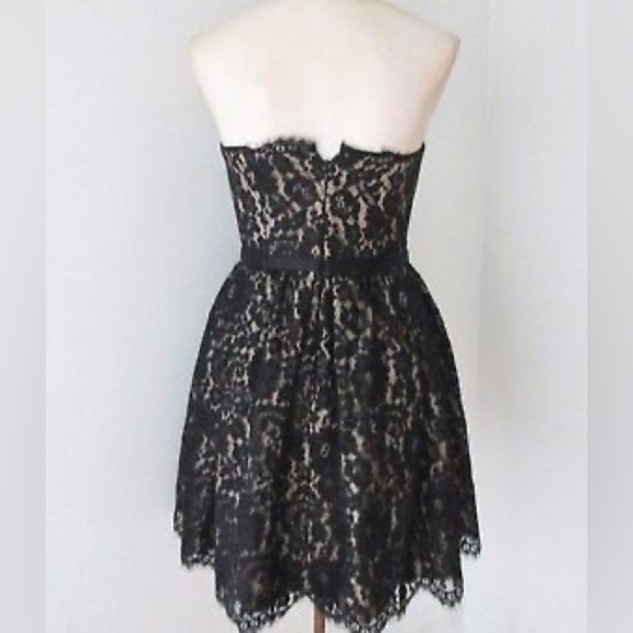 NWT Neiman Marcus Target Robert Rodriguez black lace strapless dress Sz 6 - Picture 8 of 11